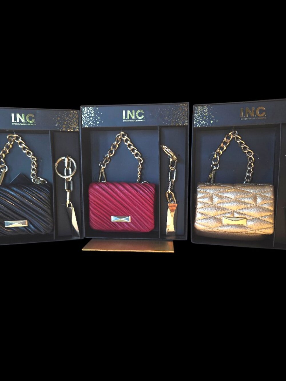 Mini Bag On Chain & Keychain Charm IN Three Colors  NWT